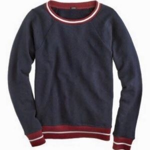 JCrew Burgundy and Navy Sweatshirt